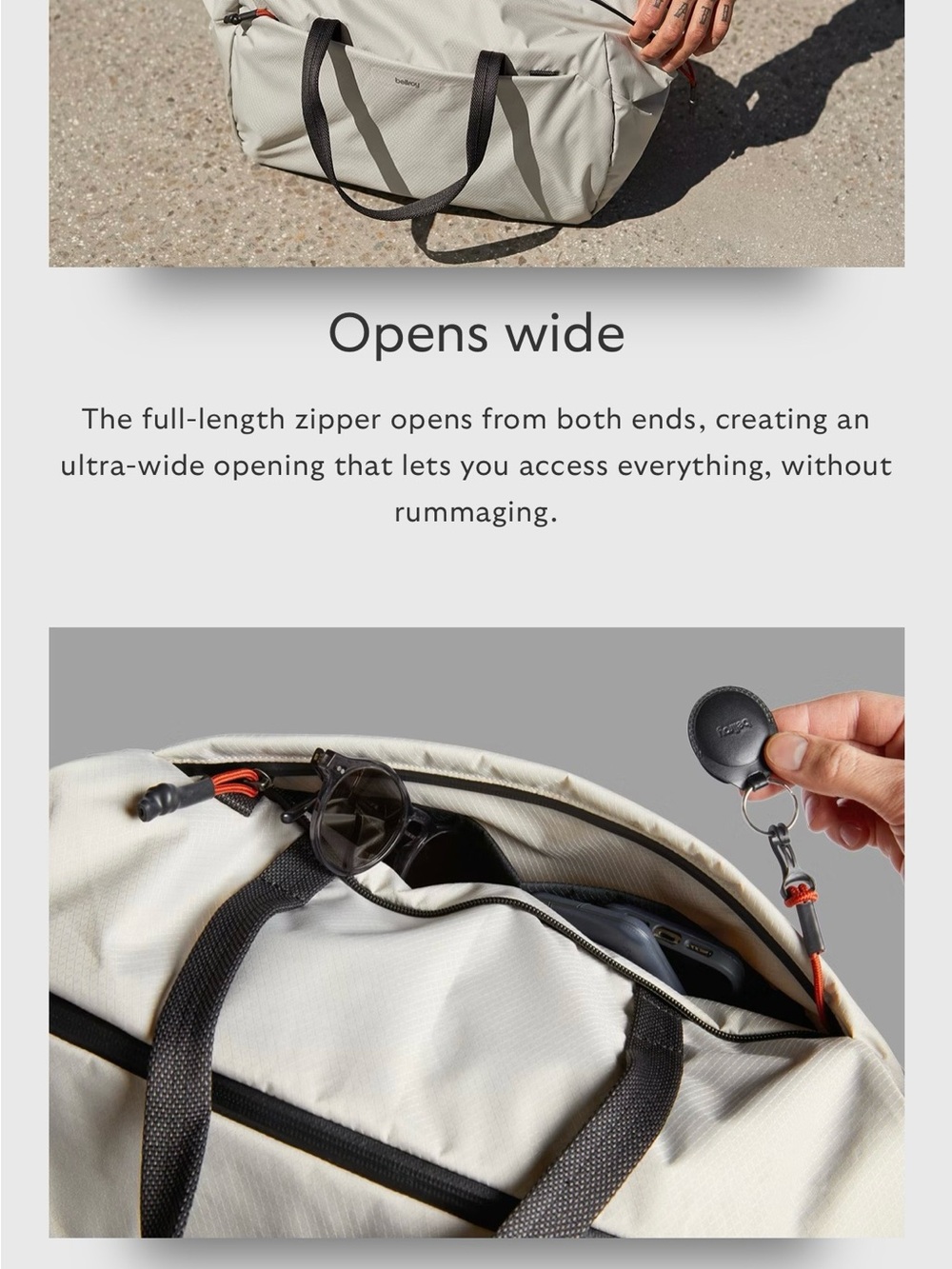 Bellroy Black Lite Duffel 30L - Picture 8 of 10